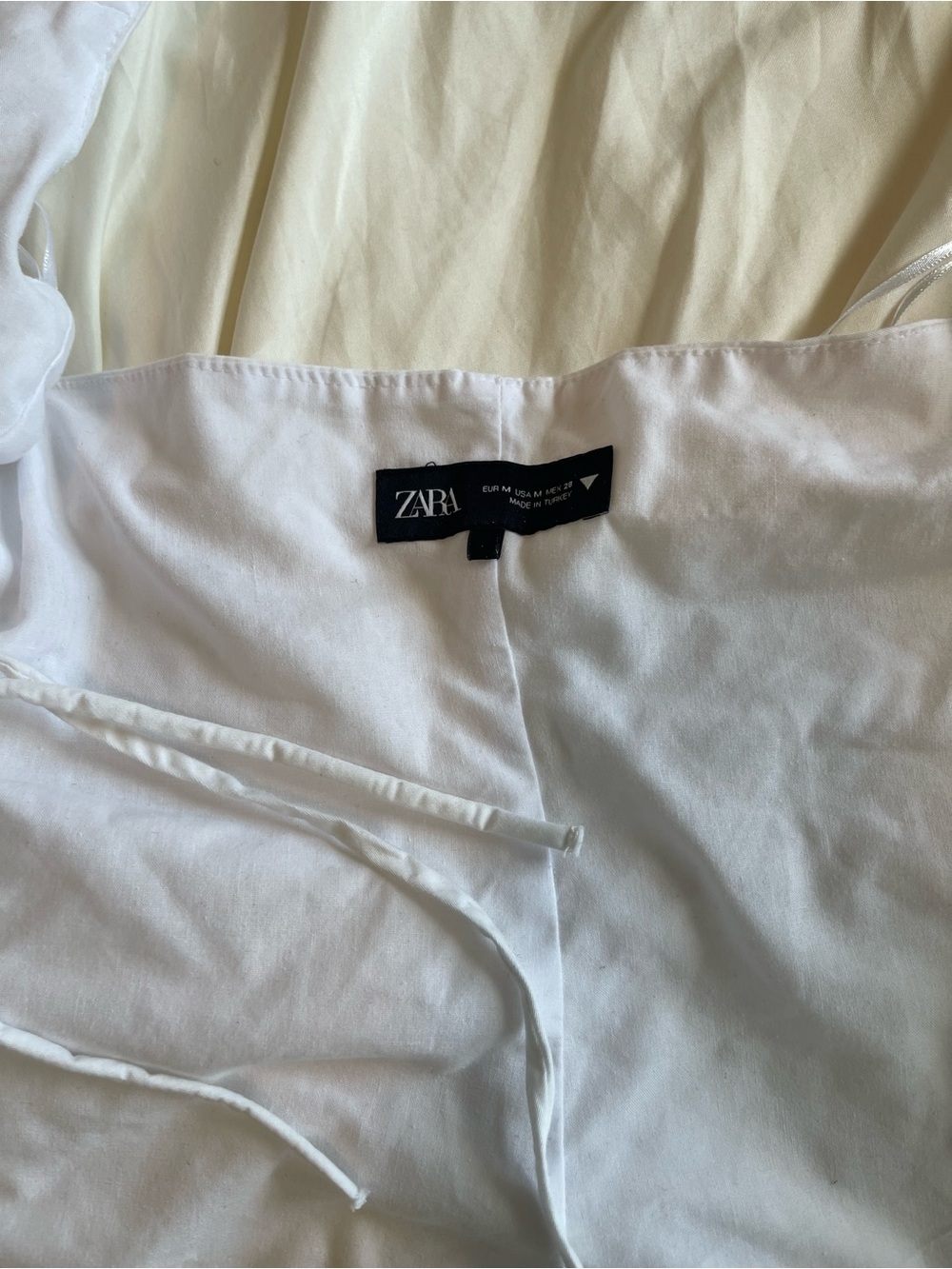 Zara White Halter Collared Wrap Camisole - Picture 3 of 3
